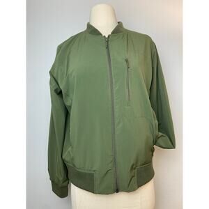 Banana Republic Full Zip Bomber Jacket, Sz S, Olive Green